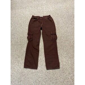 Hidden Brown Cargo Pants with Crossover Waist